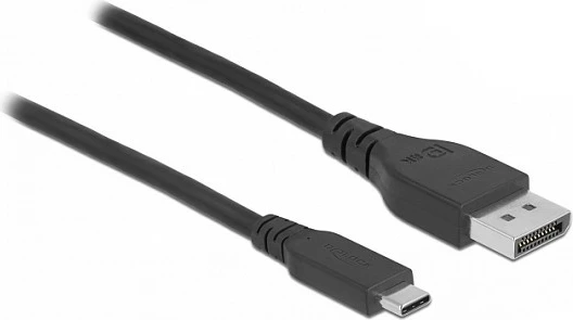 Kabllo DeLOCK USB-C në DisplayPort, bidireksionale, 1m, 8K 60Hz, e zezë