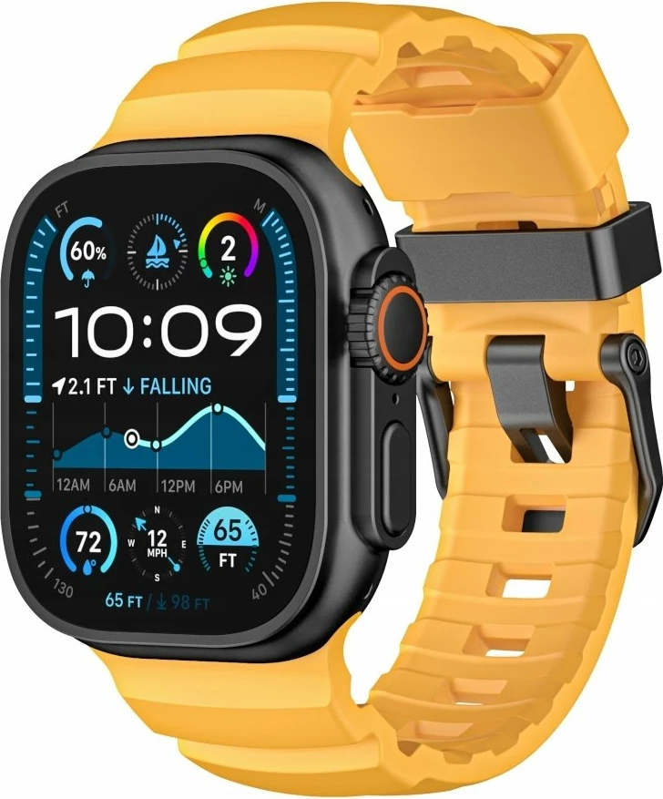 Rrip për Apple Watch Yaxo Rugged Evo Sport Band 44/45/46/49 mm, Sunny Yellow
