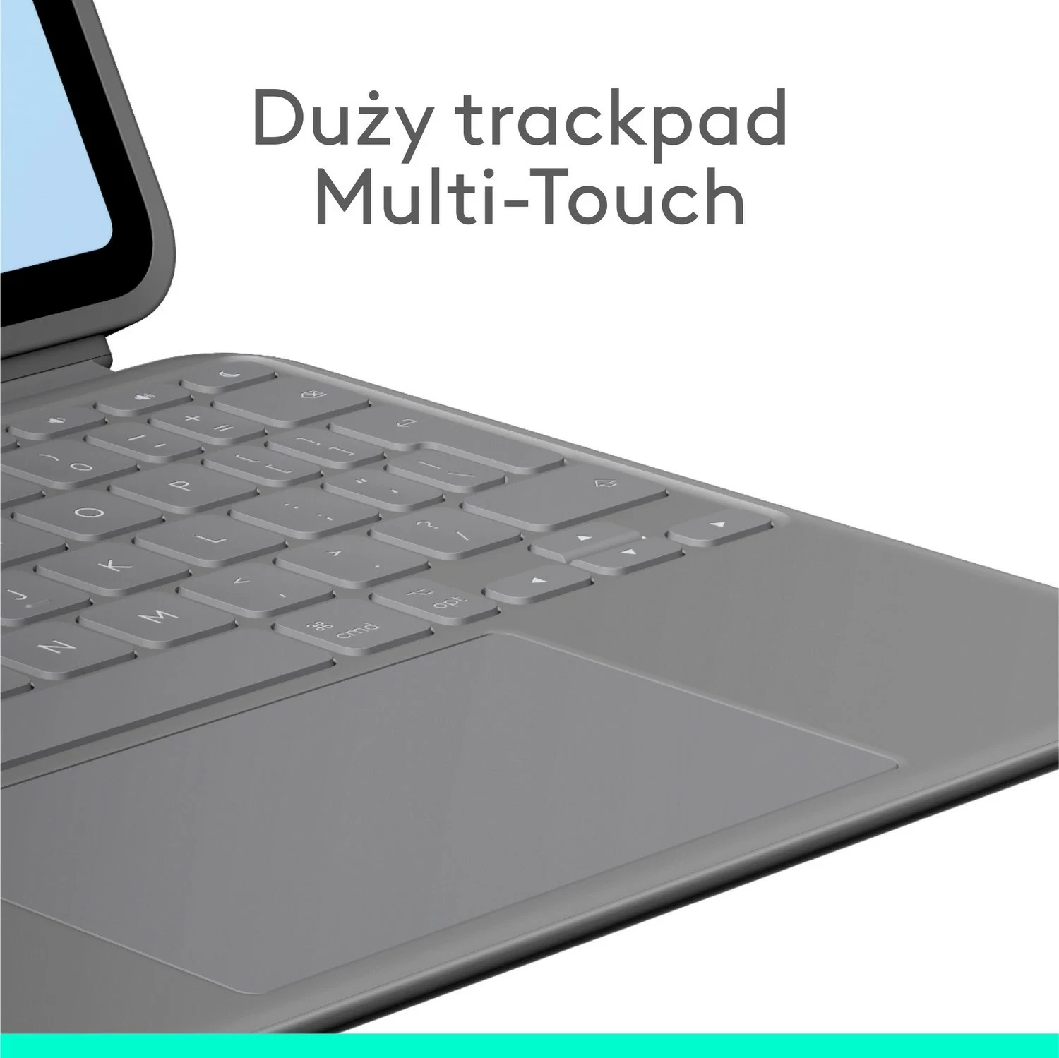 Mbështjellës me tastierë Logitech Combo Touch për iPad Air 11" M2 Oxford Szary US