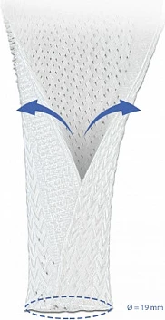 Mëngë e thurur për kabllo DeLOCK 10 m x 19 mm, me velcro, e bardhë