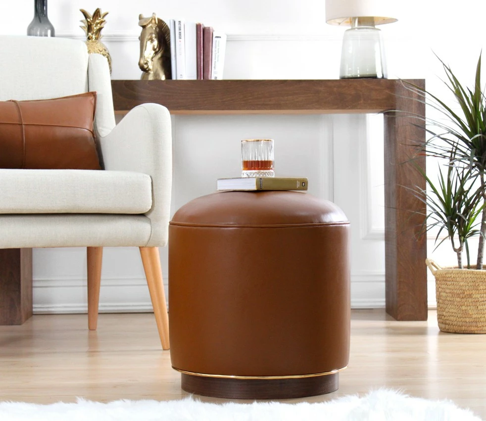 Puf Atelier del Sofa, Milotte, ngjyrë deve