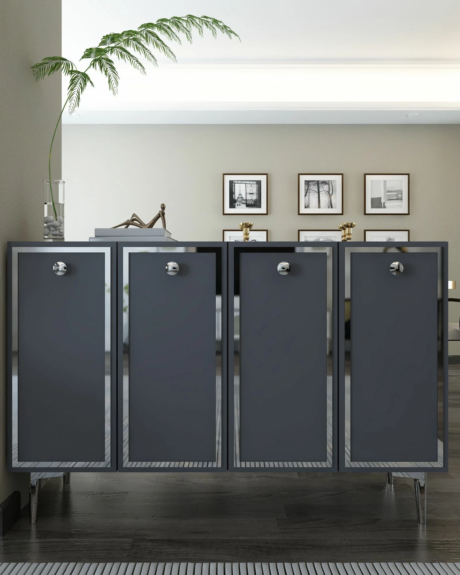 Konsol Skye Decor, anthracite, silver, 8161KM-1