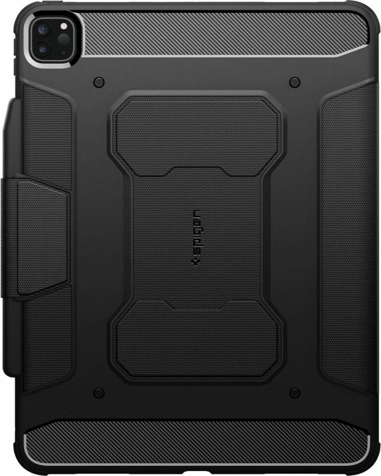 Mbështjellës Spigen Rugged Armor Pro për iPad Pro 13" 2024, i zi