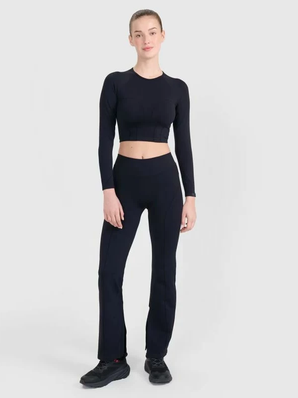 Pantallona treningu për femra 4F, të zeza