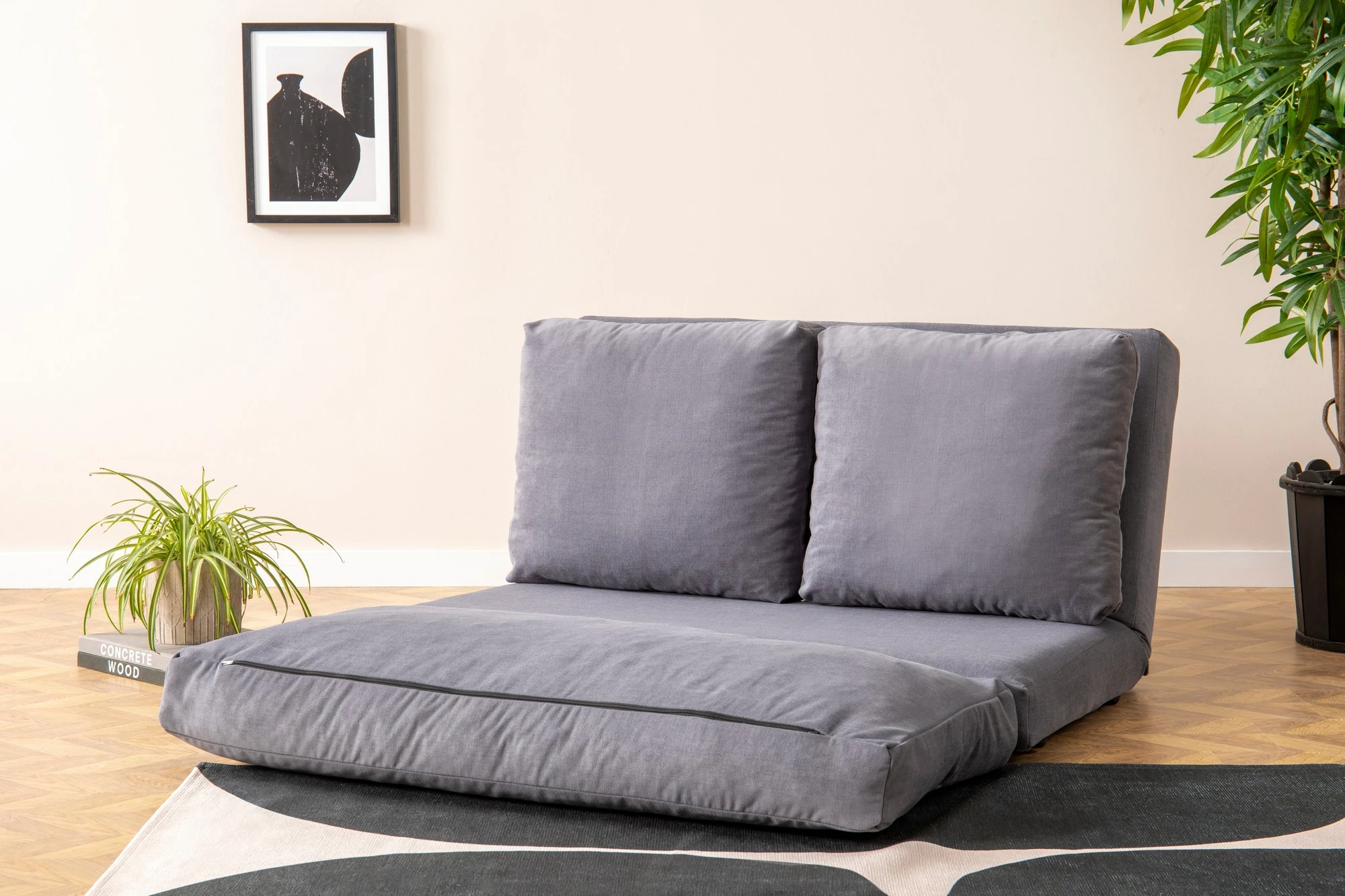 Divan-dyshek 2 vendesh, Atelier del Sofa, Taida, ngjyrë gri