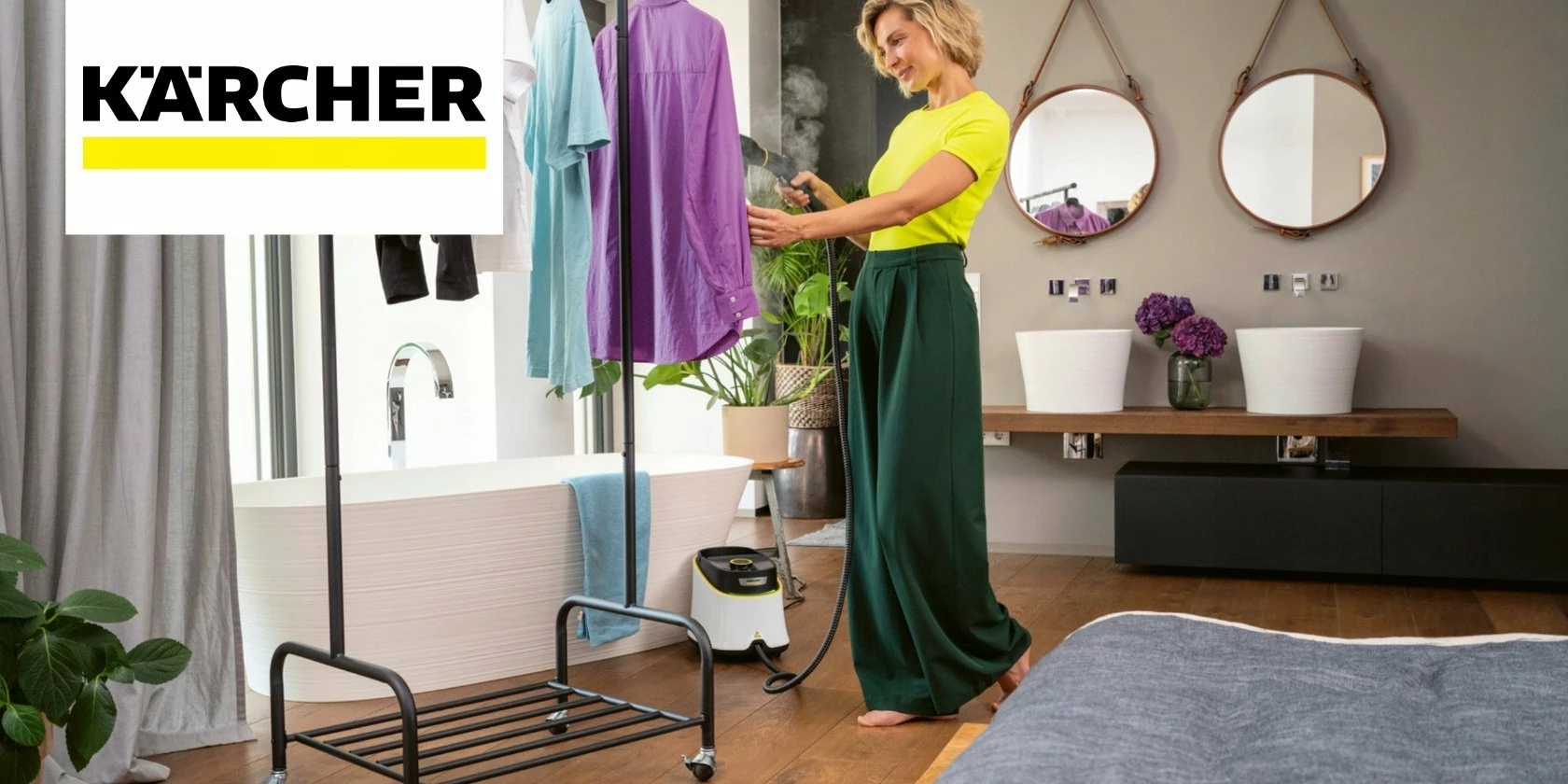 Pastrues me avull Karcher SC 3 Deluxe Textile Edition (1.513-435.0) 1900 W, 3.5 bar, rezervuar 1 L, i bardhë