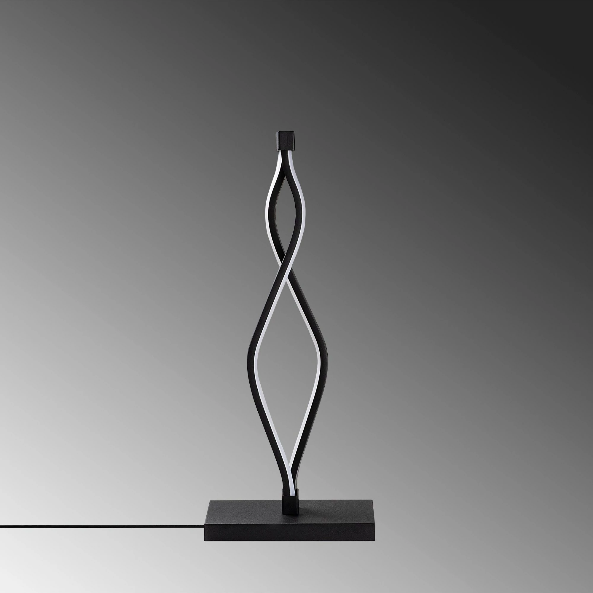 Llambë tavoline Opviq, Zozo, e zezë, 20x48x12 cm