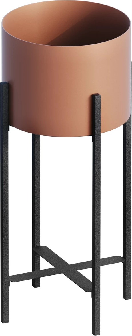 Vazo dekorative metalike, ngjyrë e zezë dhe bakri, Aberto Design, GED-026-B