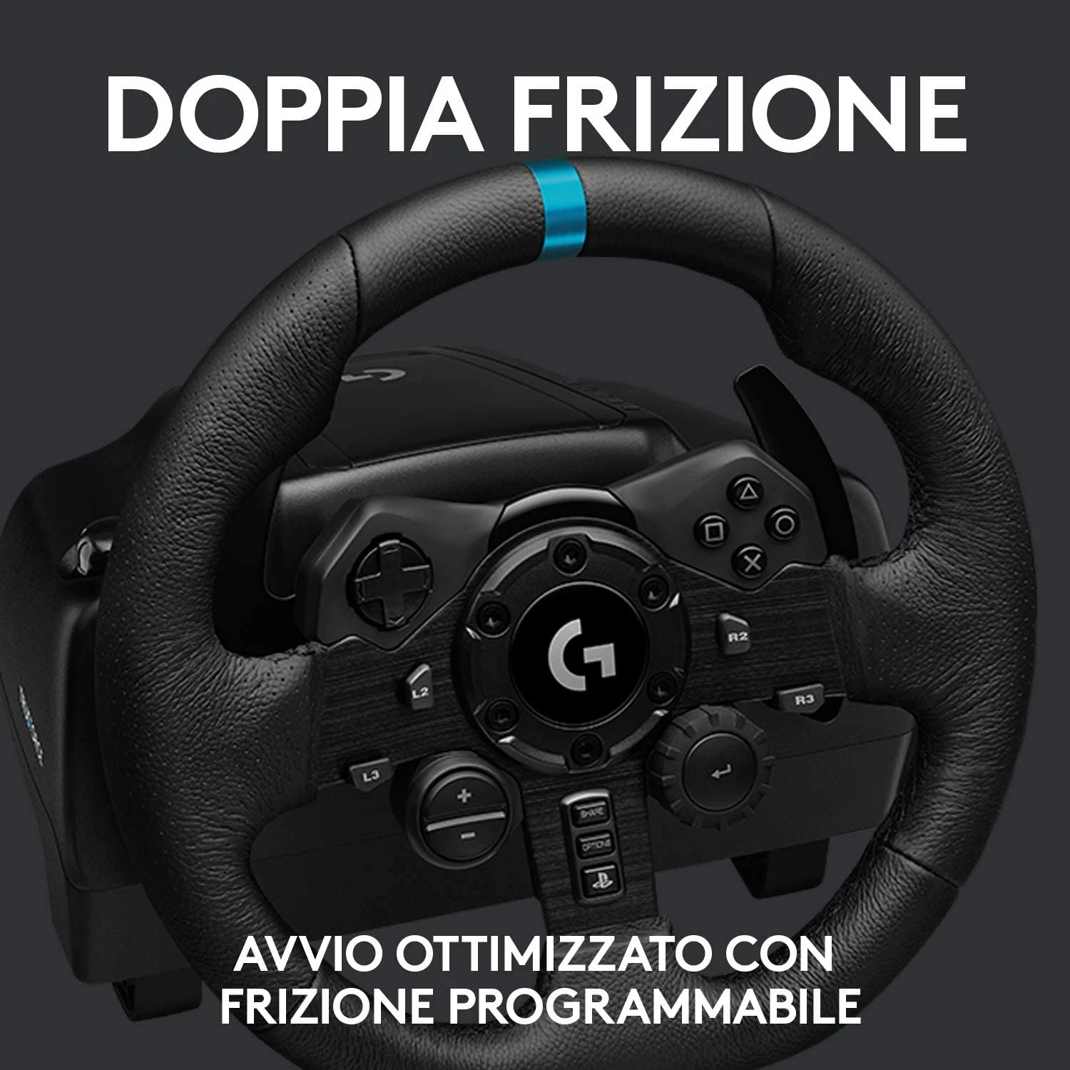 Set volan me pedale Logitech G923 Trueforce, për PS4/PS5/PC, i zi