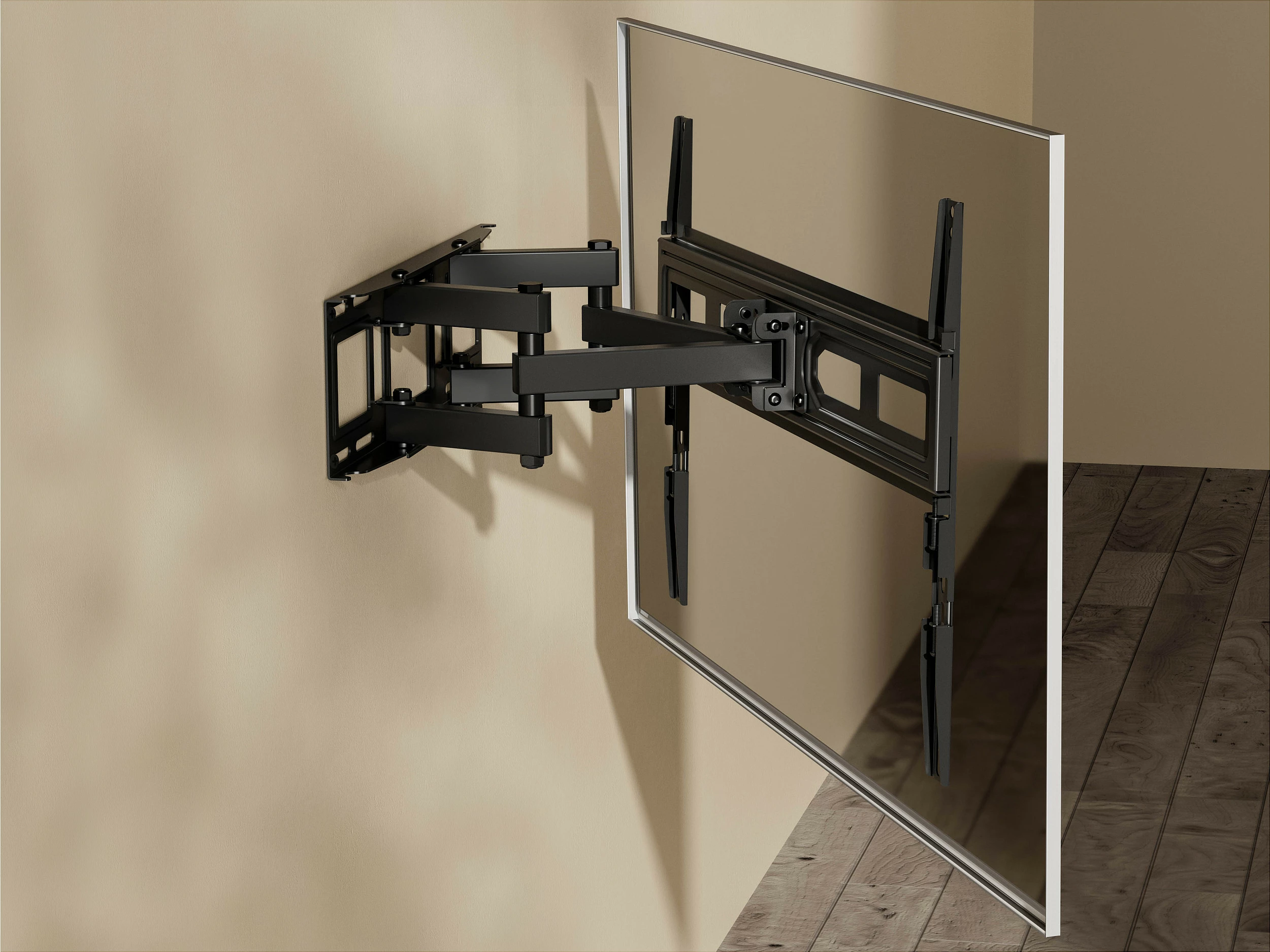 Mbajtëse muri për TV/Monitor EQUIP 37"-80", VESA 600x400, 40 kg, e lëvizshme/tilt, e zezë