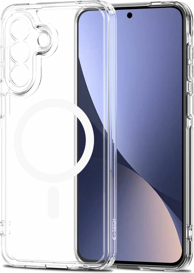 Mbështjellës Tech-Protect FlexAir Hybrid MagSafe për Samsung Galaxy A57 5G, TPU+PC, unazë magnetike, Transparent, 1 copë