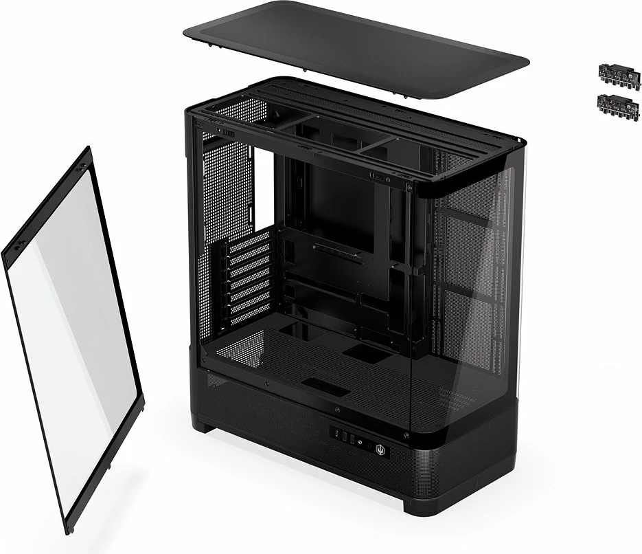 Kasë Endorfy Aquarius 8000 Flex (EY2A022) Midi Tower ATX/eATX, x7 slote, 2x USB 3.0 + USB-C, me xham të kalitur, e zezë