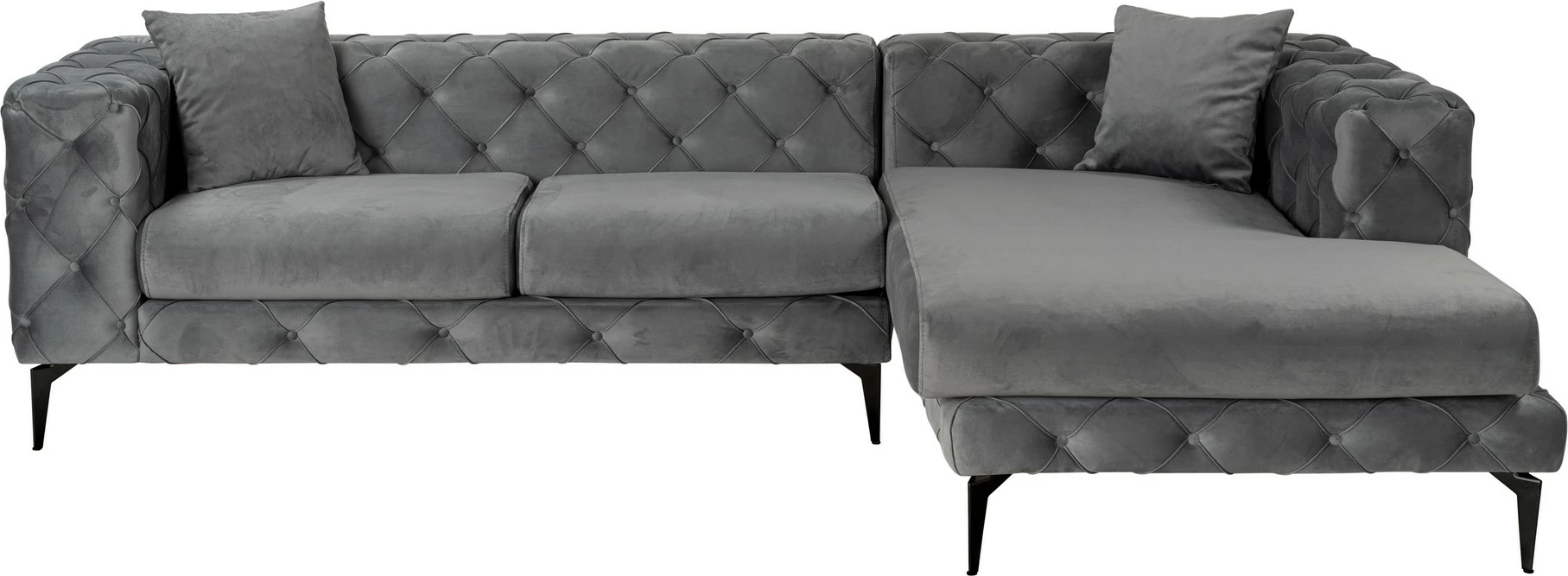 Këndare Atelier del Sofa Como Eco, e djathtë, anthracite, e zezë