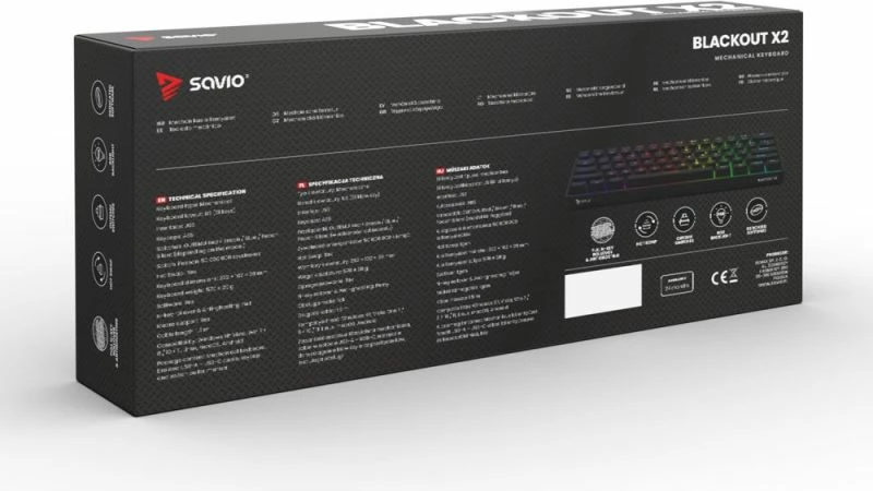 Tastierë mekanike Savio për gaming, e zezë