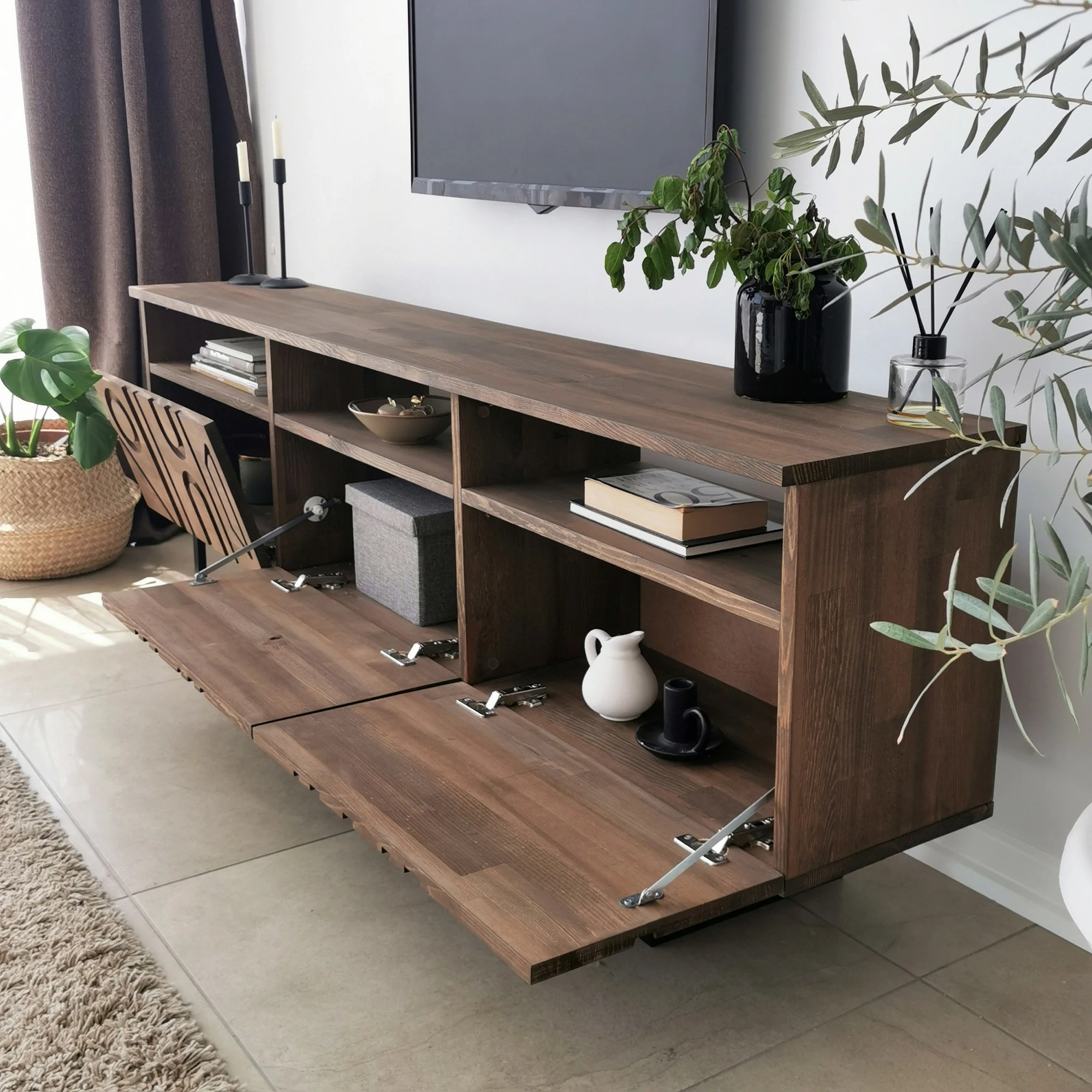 Komodë TV Hanah Home, Aristo, ngjyrë arre