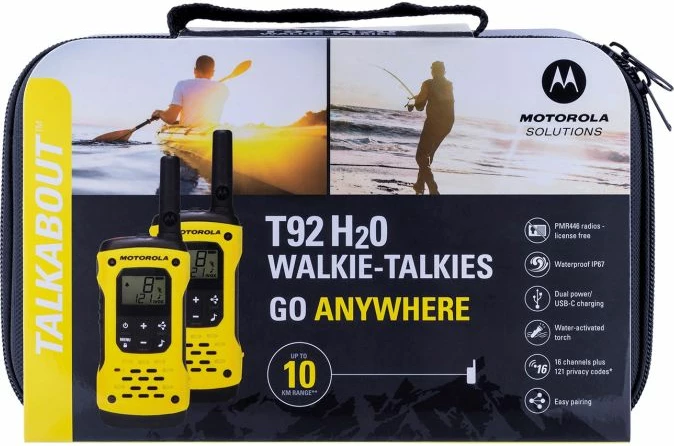 Radio multifunksionale Motorola t92 MOTO92H, e verdhë/zezë, set 2 copë