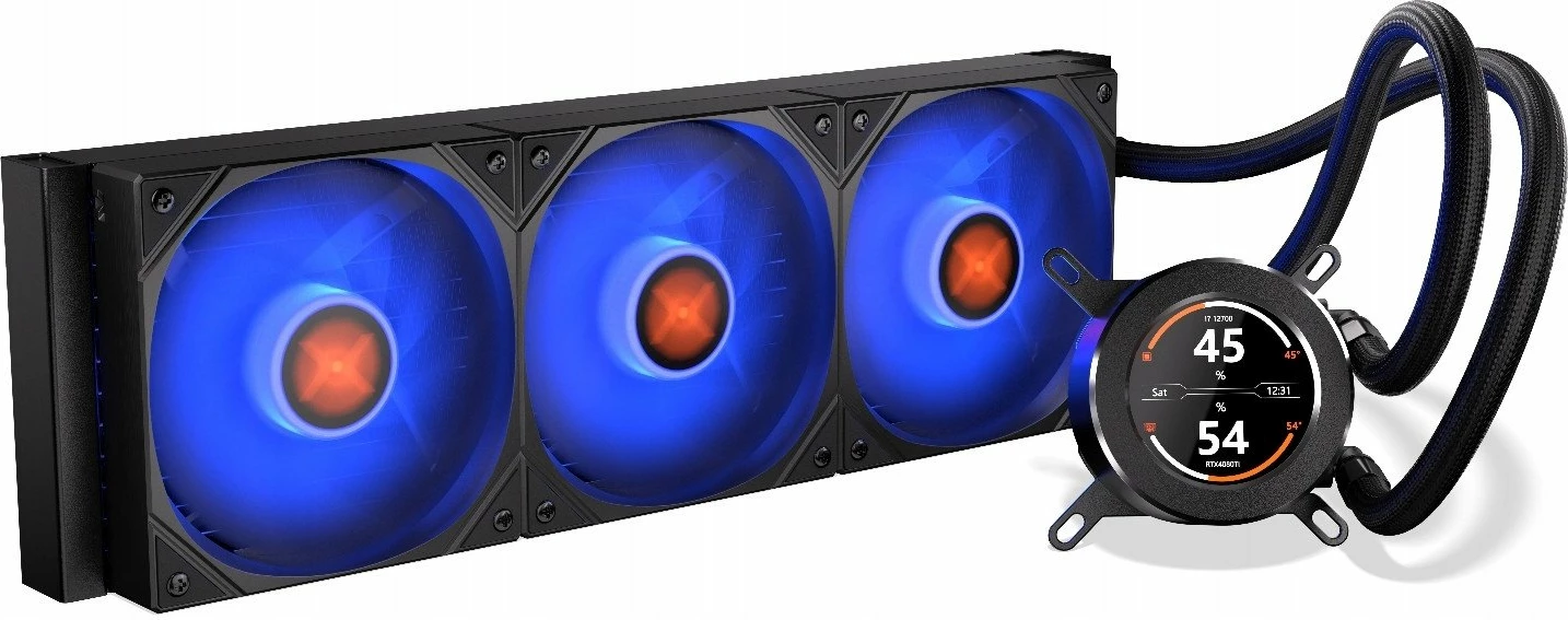 Ftohës me ujë Krux HydroGlance 360 ARGB LCD KRXE004, radiator 360mm, 3x120mm PWM