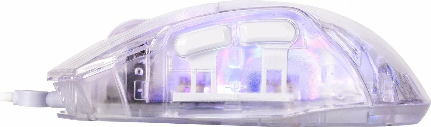 Maus gaming Marvo Prism 40 M413, 7200 DPI, USB me kabllo 1.5 m, RGB, 6 butona, transparent/e bardhë