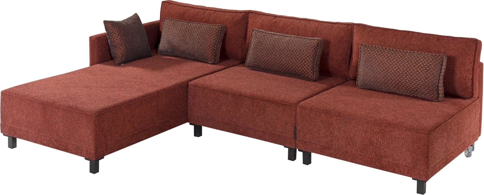 Kënd divan-krevat Atelier del Sofa, Matris majtas, ngjyrë e kuqe e errët