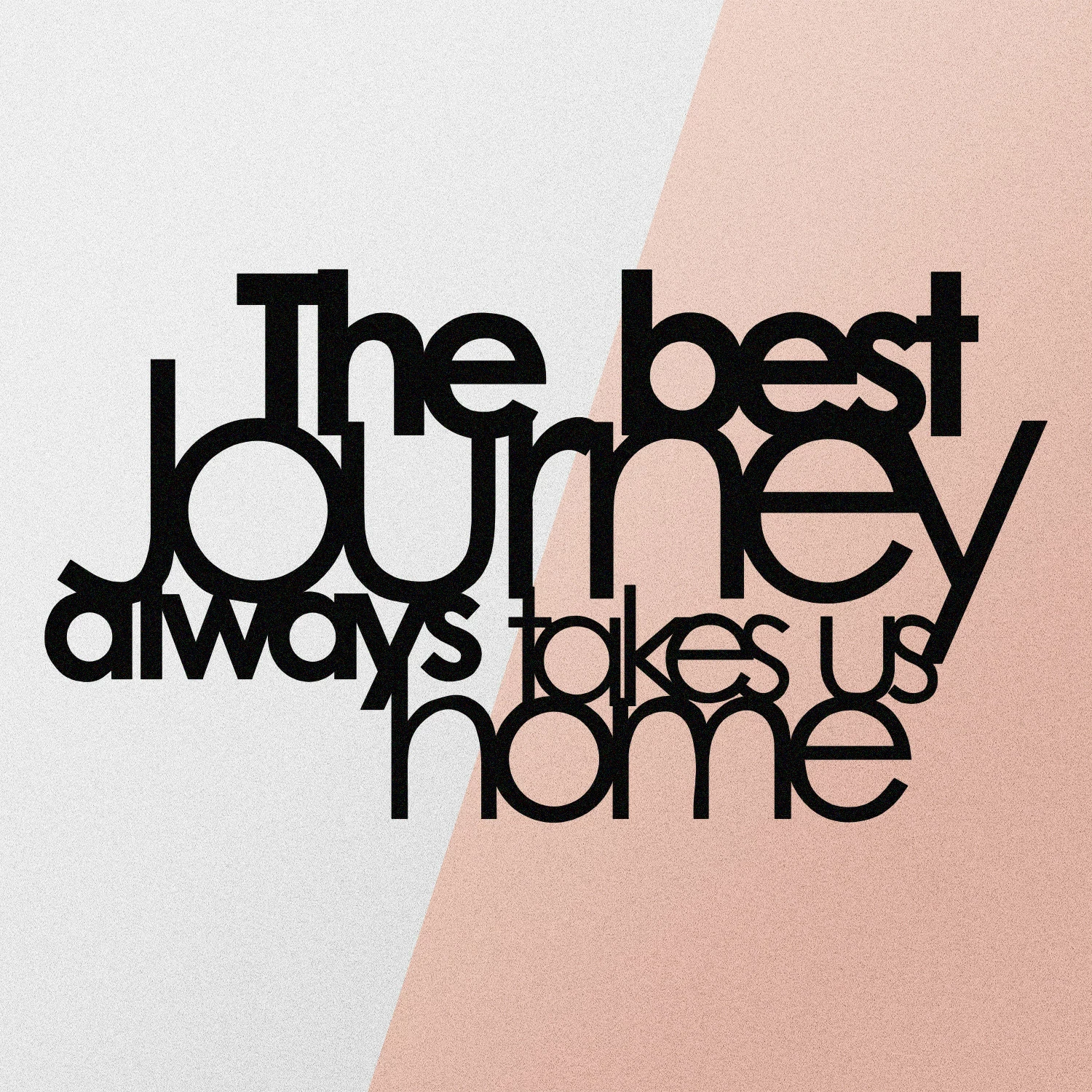 Aksesor dekorativ metalik për mur, Wallity, The Best Journey Always