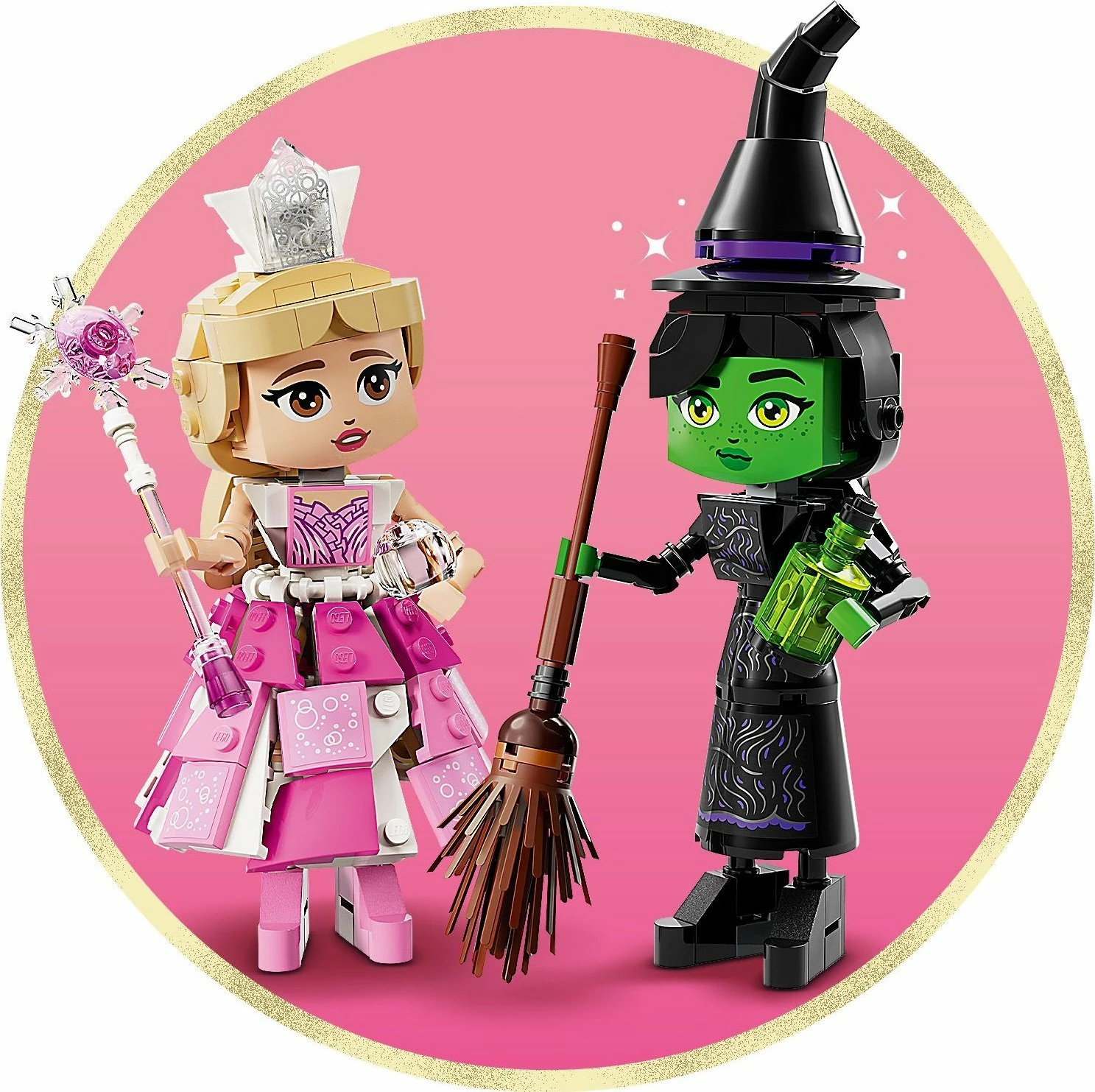Set ndërtimi LEGO Wicked figurina Elphaba dhe Glinda 75682, 558 copë, 10+