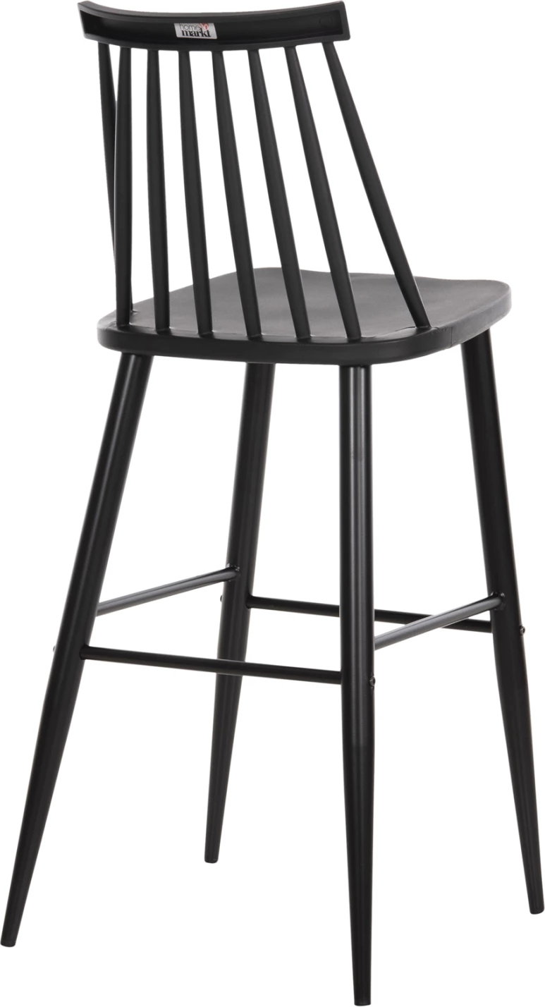 Karrige për bar, vend i lartë, VANESSA FH8459.12, e zezë PP & këmbë metalike të zeza, 47x48,5x107H cm., set prej 2 copë