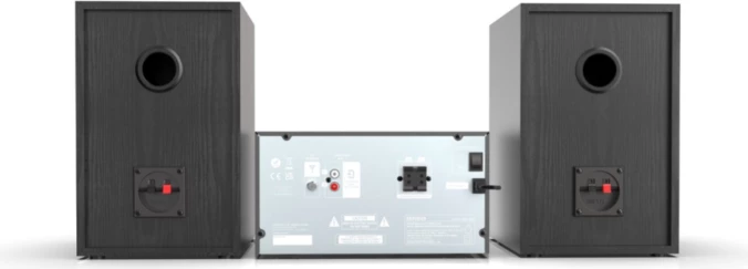 Sistem mikro stereo Hi‑Fi Aiwa MSBTU-600, 100W RMS, Bluetooth 5.0, CD/USB/FM, i zi, set me 2 altoparlantë