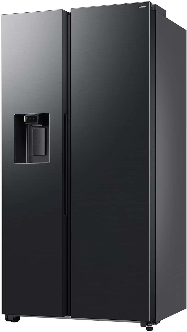 Frigorifer side-by-side Samsung SBS RS70F64KETEO 635 L, dispenser ujë dhe akull, Wi‑Fi SmartThings, AI Energy, klasë E, e zezë matte metal