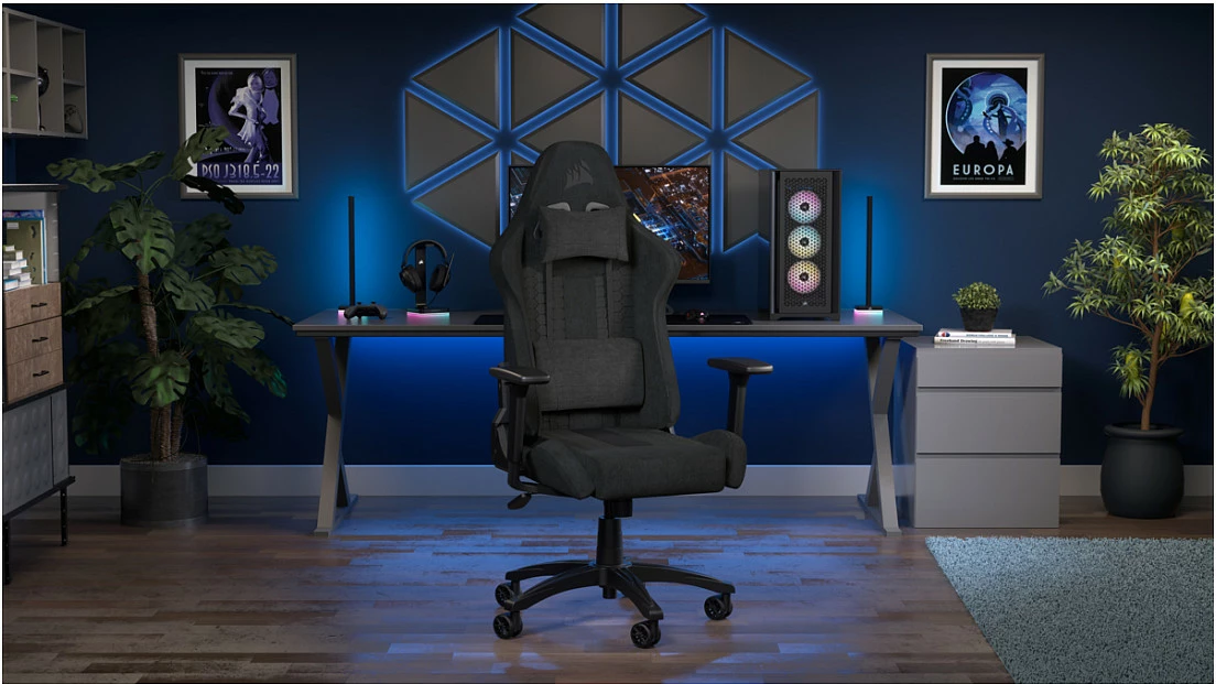 Karrige gaming Corsair TC100 RELAXED, stof (fabric), e zezë