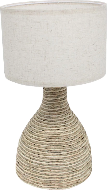 Llambë tavoline SIKINOS, litar natyral, pëlhurë bezhë, 30x30x54cm