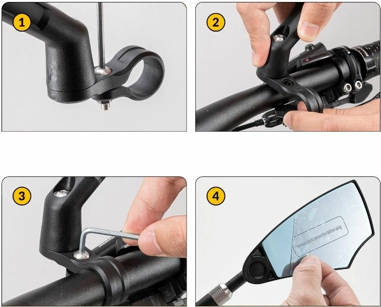 Pasqyrë biçiklete Rockbros, e zezë