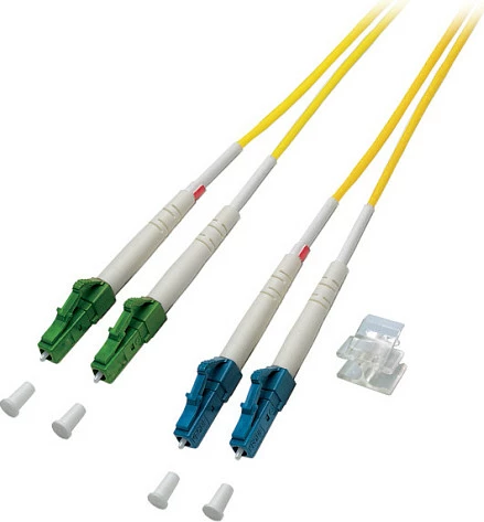 Kabllo patch fibra optike EFB Elektronik LC/APC-LC OS2 G652D, 7.5m, LSZH, e verdhë