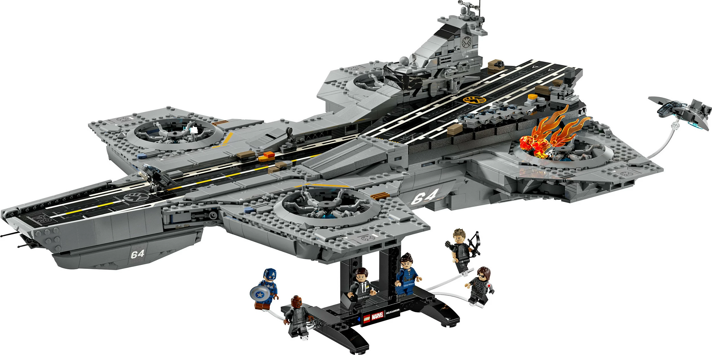 Set ndërtimi LEGO Marvel 76354 S.H.I.E.L.D. Helicarrier, 3057 copa, Multicolor