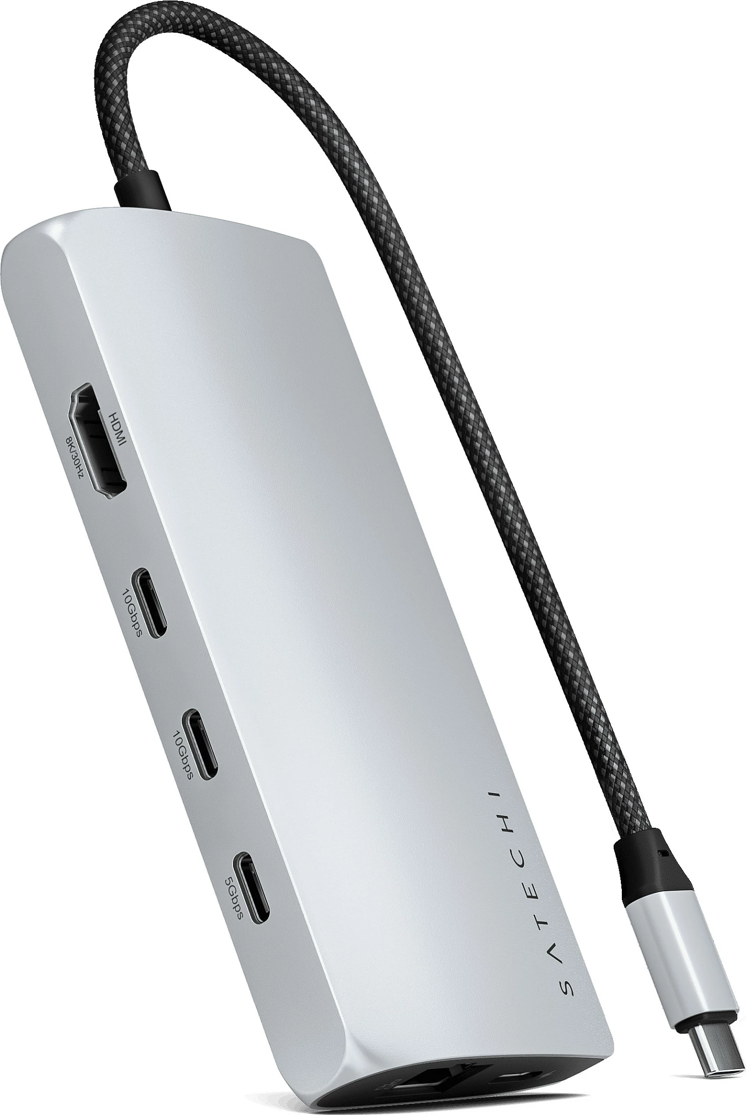 Adapter multiport USB-C Satechi Multiport Adapter 8K me Ethernet V3, argjendtë