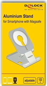 Mbajtëse celulari DeLOCK MagSafe, e rregullueshme, e palosshme, alumin