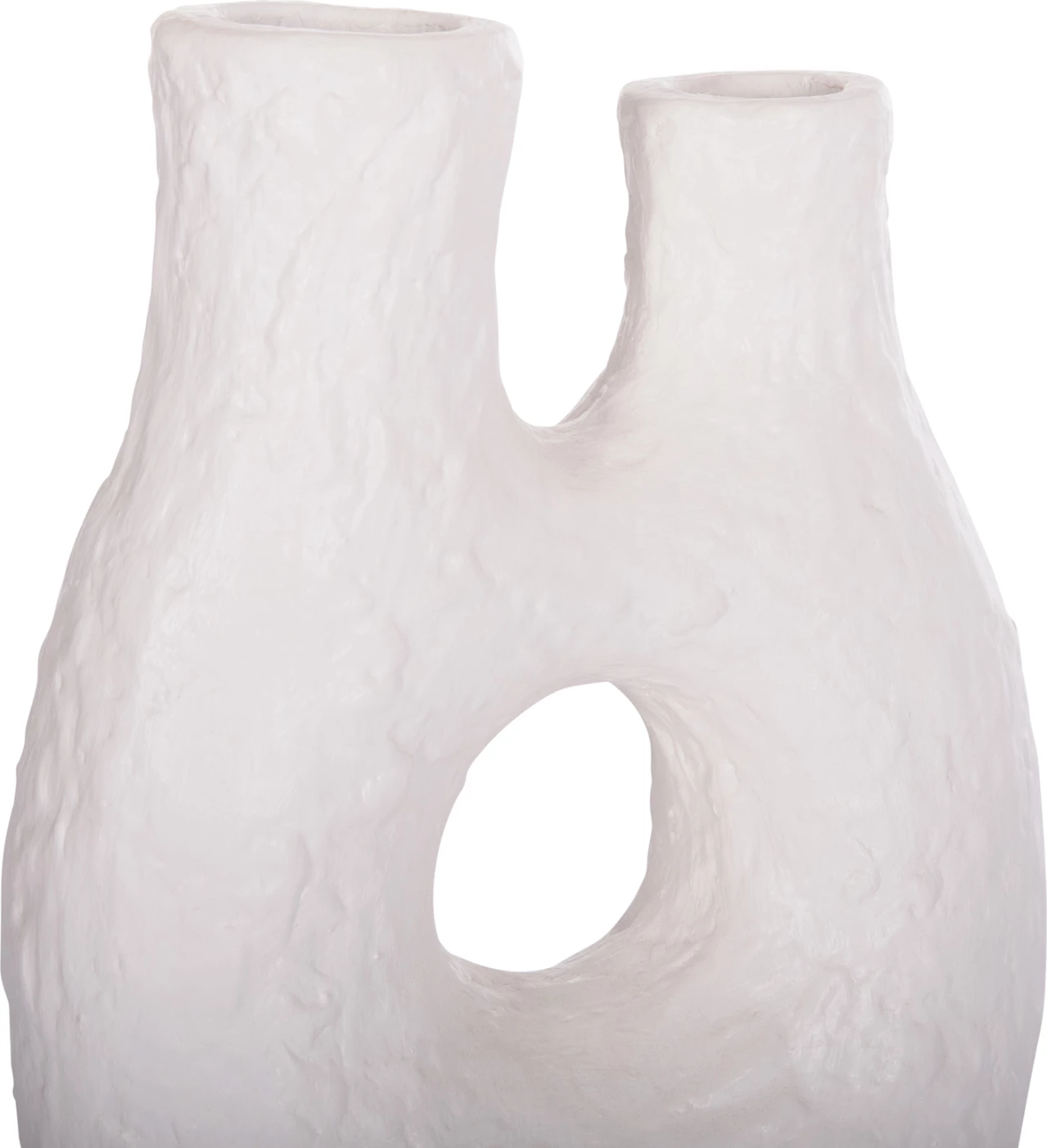 Vazo dekorative tavoline NAMENTIS, terrakotë, ngjyrë e bardhë, FH4665.02L, 27x13.5x37cm