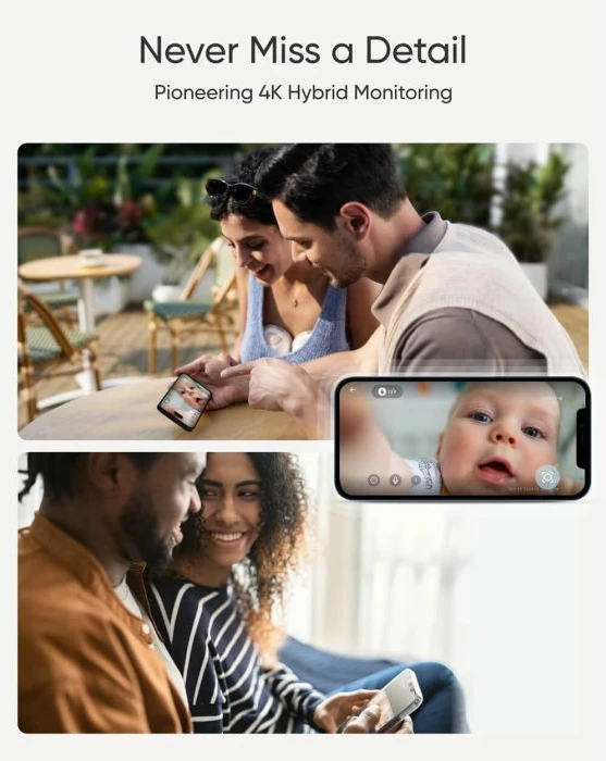 Baby monitor Anker Eufy Security E21 4K, ekran 5-inç 720p, bateri 5000 mAh, zoom 8×, set me kamerë + monitor