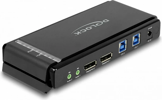 KVM Switch DeLOCK DisplayPort 1.4, 8K 60Hz, USB 5Gbps, Audio, i zi