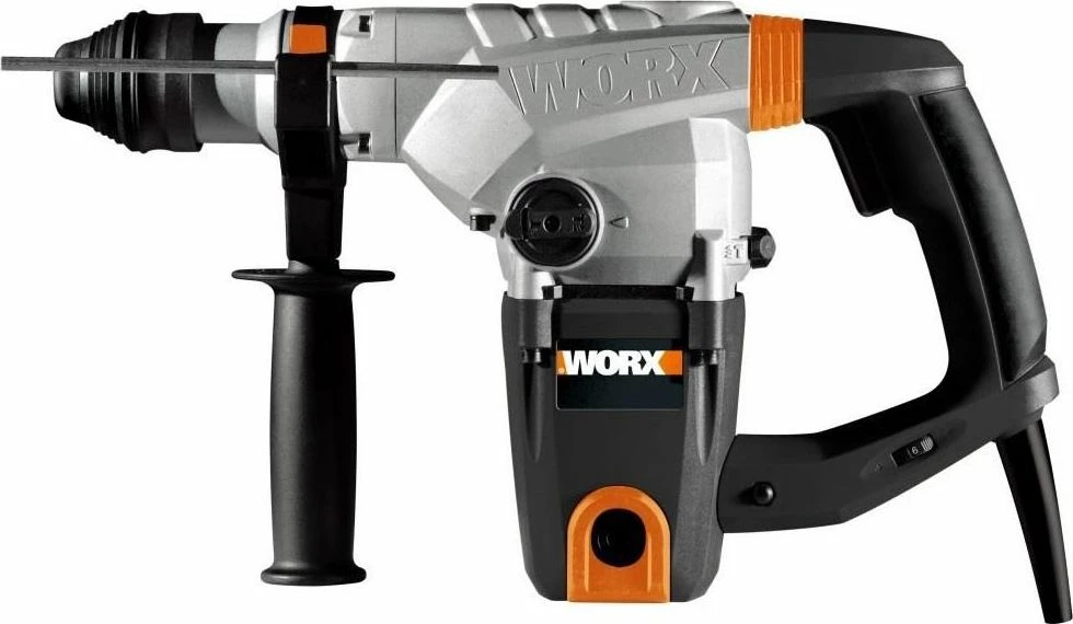 Çekiç shpues Worx WX333 1250W SDS-Plus 5J, set me valixhe, e zezë/portokalli