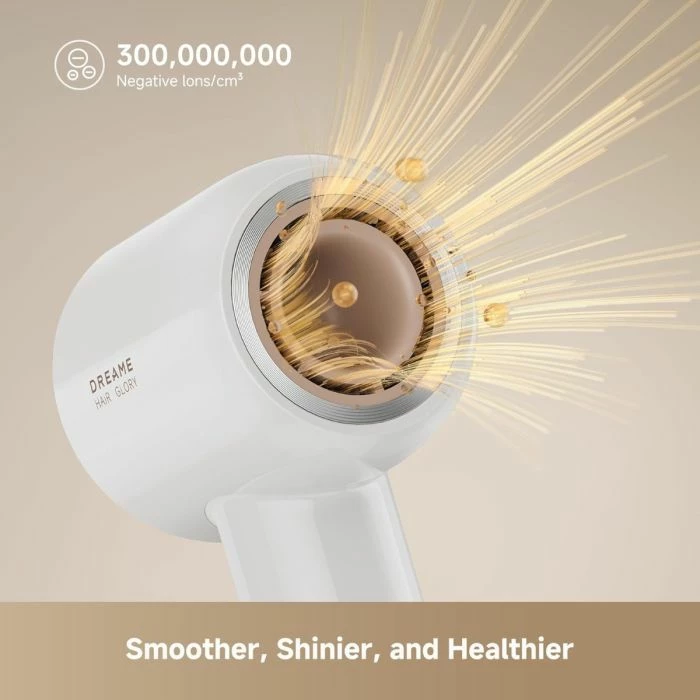 Tharëse flokësh Dreame Glory Mix AHD18-WH 1600W me teknologji jonike, e bardhë