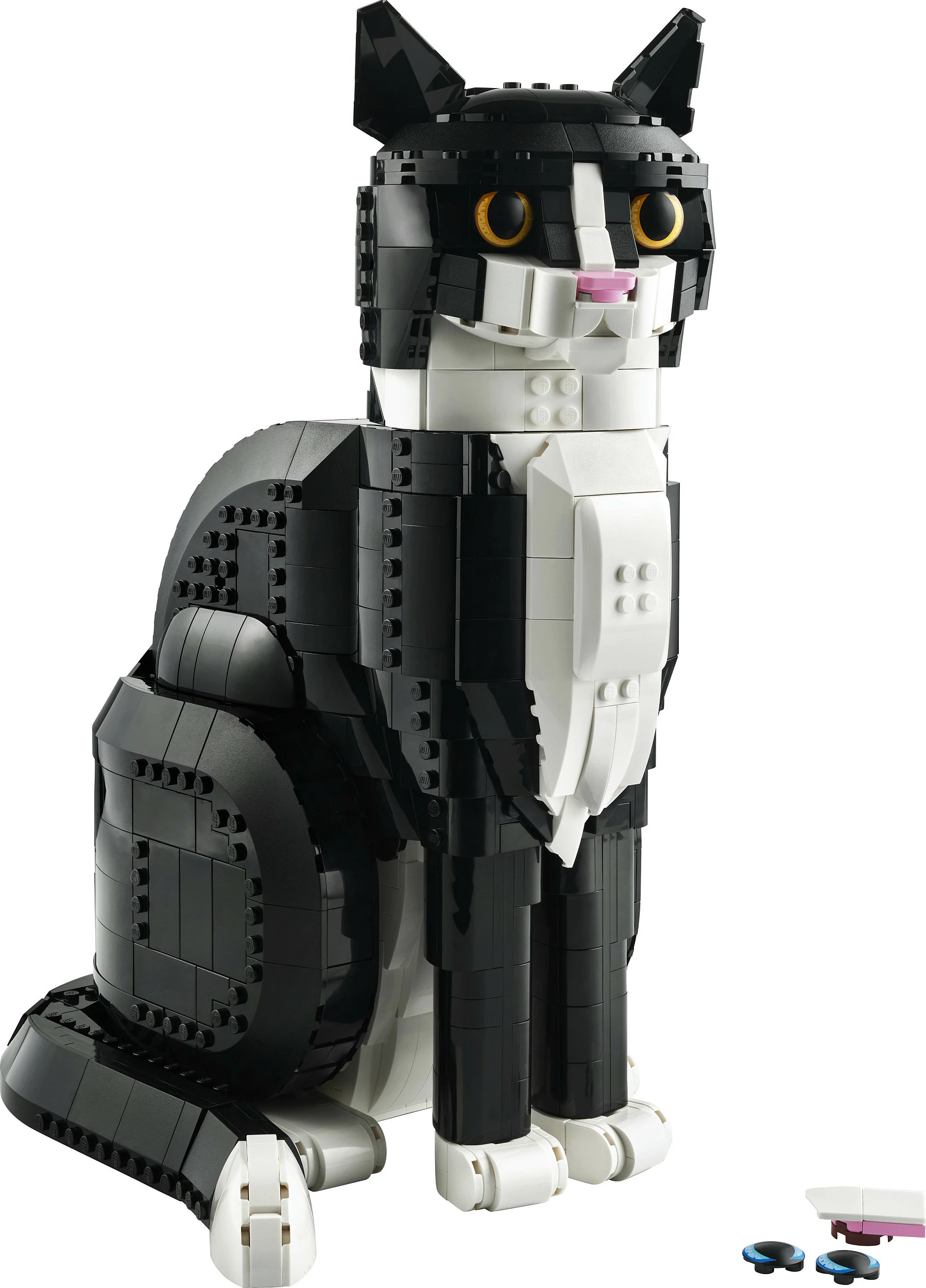 Set ndërtimi LEGO Ideas Tuxedo Cat 21349, 1710 pjesë, 18+, zi/bardhë
