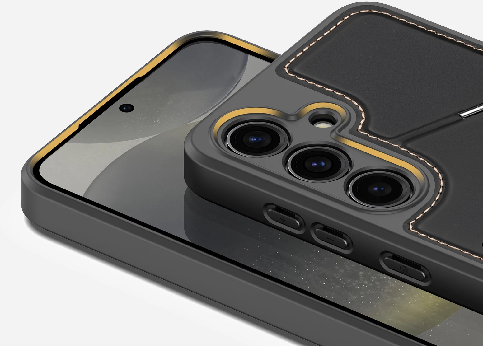 Mbështjellës Dux Ducis Rafi II Mag për Samsung Galaxy S24, me portofol dhe qëndrim, i zi