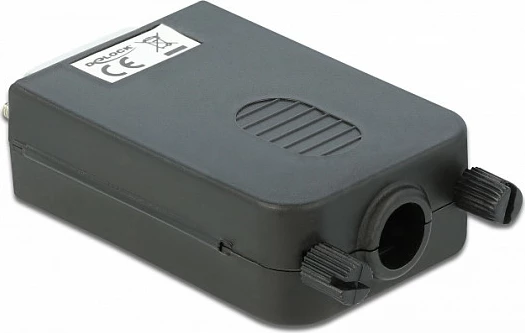 Adapter DeLOCK Sub-D/DB15 në bllok terminal 16-pin me kasë, i zi