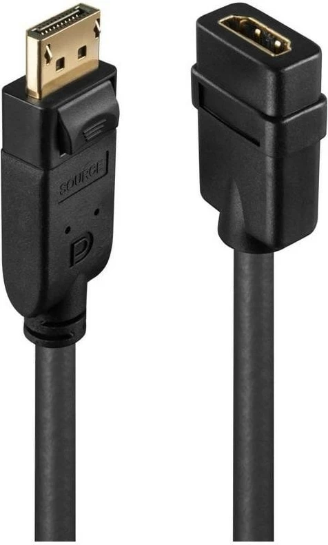 Adapter Lindy DisplayPort në HDMI, i zi