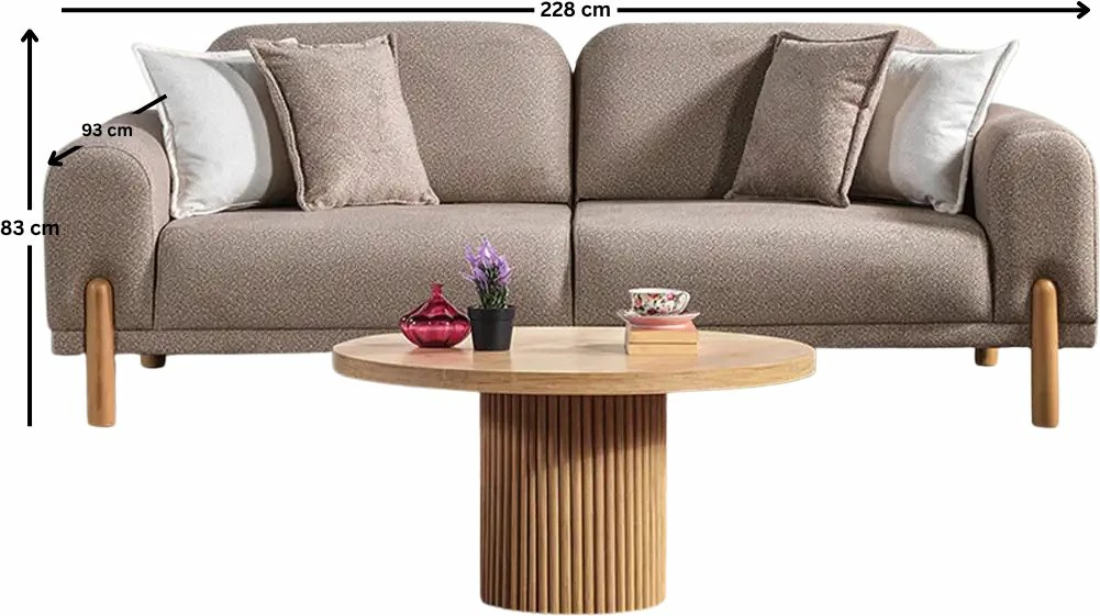 Krevate divan 3-vendësh, Atelier del Sofa, Class Bohem, kafe