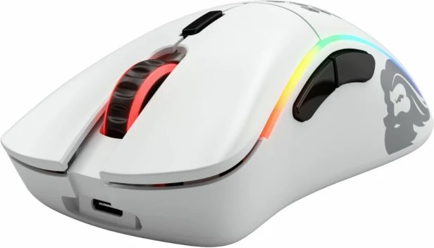 maus gaming Glorious Model D Wireless, i bardhë