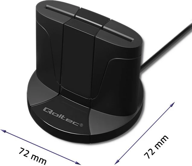 Lexues kartelash çipi Qoltec SCR-0632, USB Type C, i zi