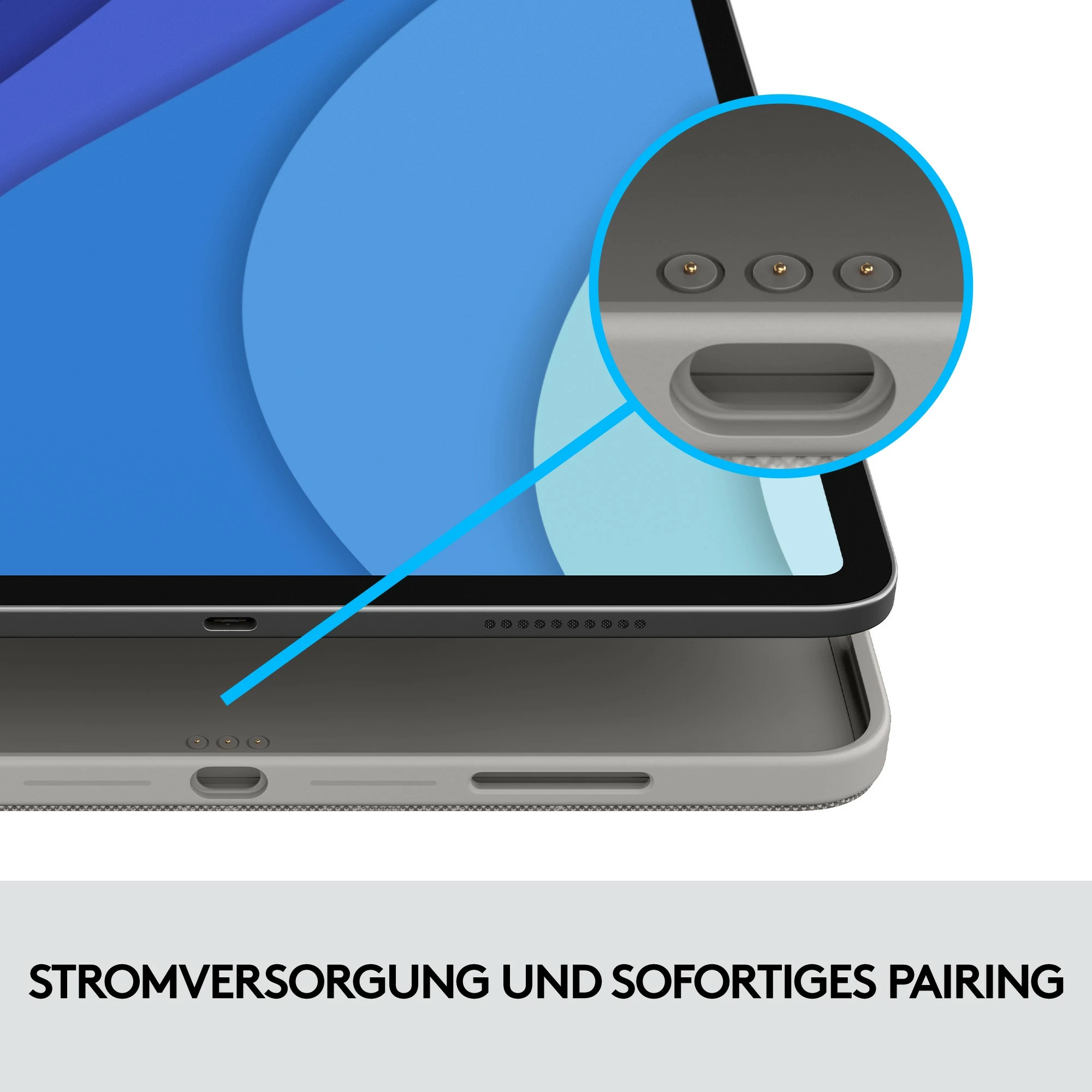 Tastierë me trackpad Logitech Combo Touch, QWERTY UK International, për iPad Pro 12.9, sand