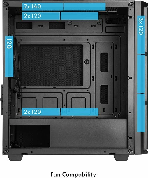 Kasë Chieftec Pro Mini AZ-01B-OP, Mini Tower mATX/Mini-ITX, pa furnizues rryme, USB-C, e zezë
