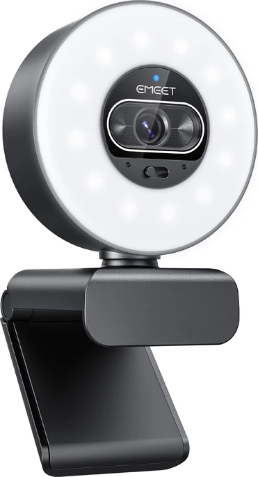 Webcam Emeet SmartCam S600L 4K UHD, ring light, 1080p/60fps, e zezë